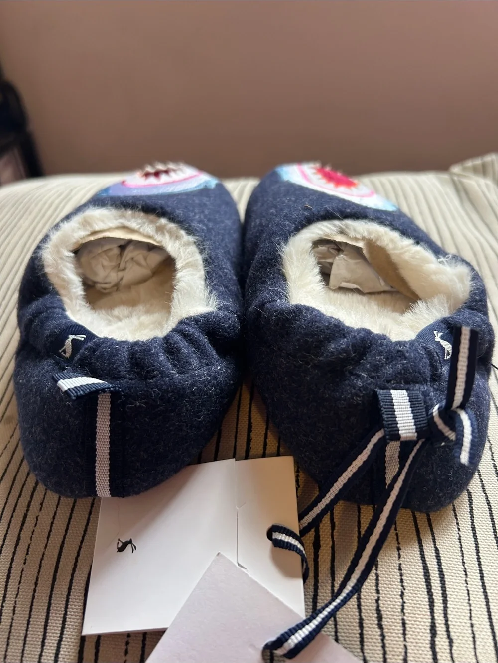 Joules Navy Shark Slippers